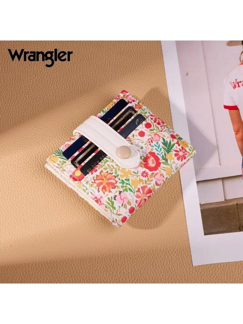 Floral Bifold Wallet for Women | RFID-Blocking, Zipper Coin Pocket, Small Size